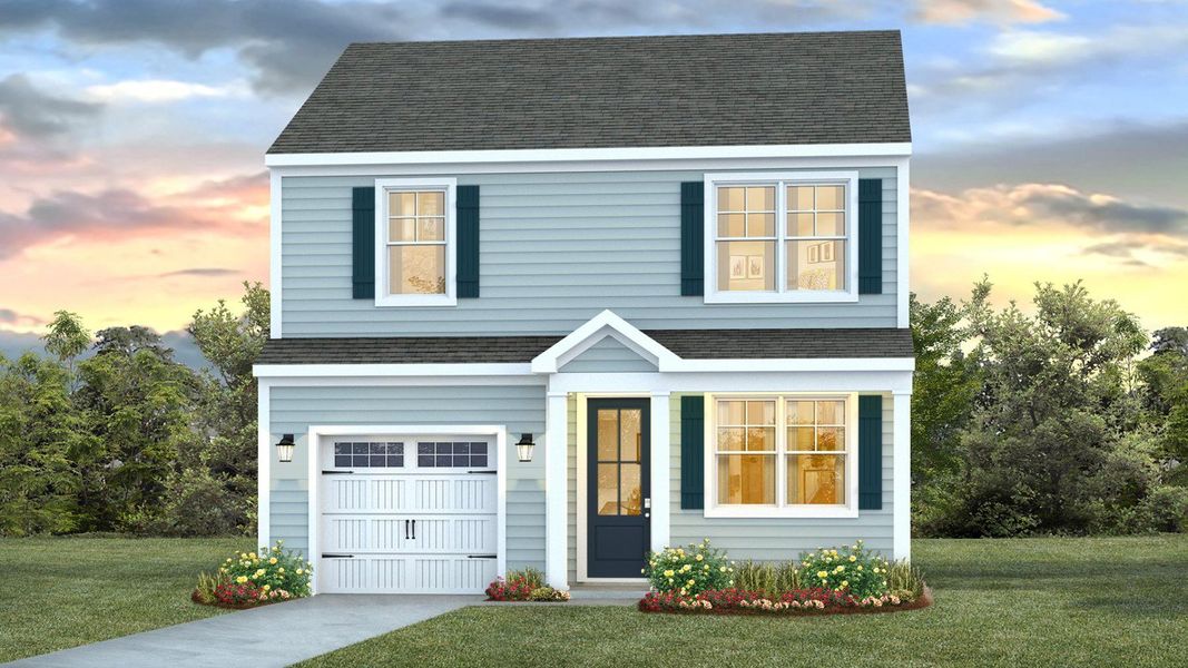Representative exterior photo of a completed home built from the BRANDON by D.R. Horton in Rolling Hills, Bolivia, NC (Image 2).