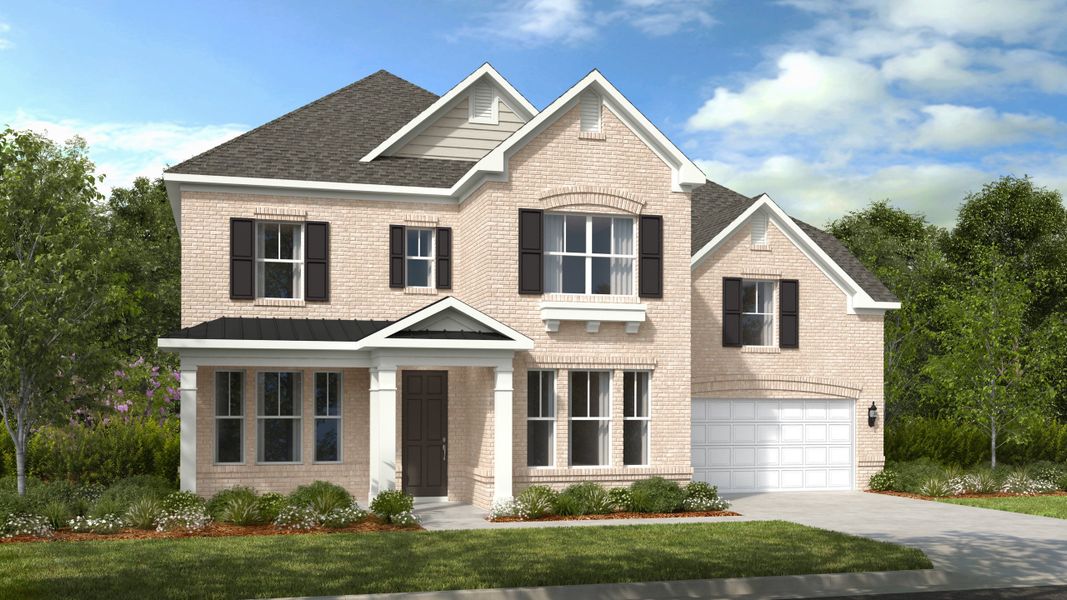 Representative exterior photo of a completed home built from the London by Taylor Morrison in Stafford at Langtree, Mooresville, NC (Image 3).