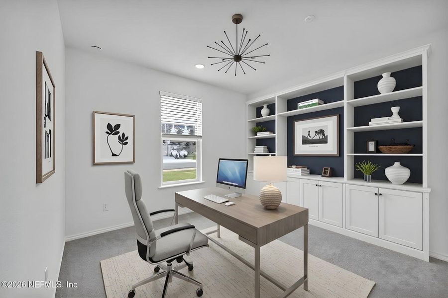 Furnished interior view inside a new home in Hyland Trail, Green Cove Springs (Image 9). Furnished interior view inside a new home in Hyland Trail, Green Cove Springs (Image 9).
