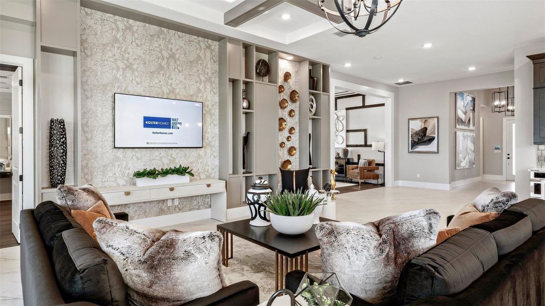 Furnished interior view inside a new home in Cresswind Palm Beach at Westlake, Westlake (Image 9).