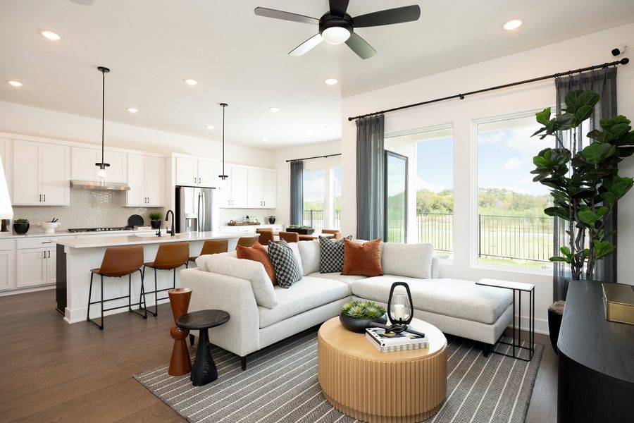 Representative furnished interior of a home built from the Audryna by Risewell Homes in Novel, Austin (Image 5).