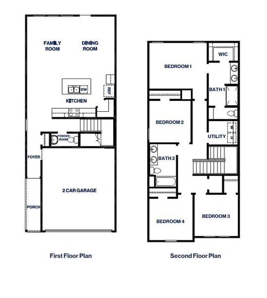 2D floor plan layout of this home in Bridges on Lake Houston Villas, Houston, TX (Image 2). 2D floor plan layout of this home in Bridges on Lake Houston Villas, Houston, TX (Image 2).