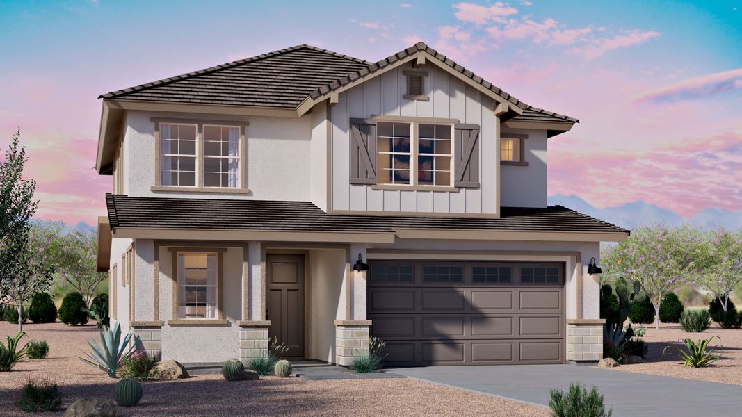 Representative exterior photo of a completed home built from the Denali by D.R. Horton in Westpark, Buckeye, AZ (Image 4).