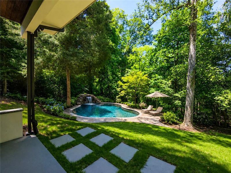 Exterior details and patio area of a home in , Atlanta (Image 28).