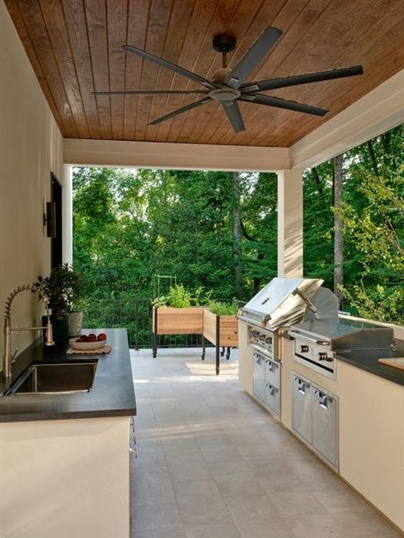 Exterior details and patio area of a home in , Sandy Springs (Image 27).