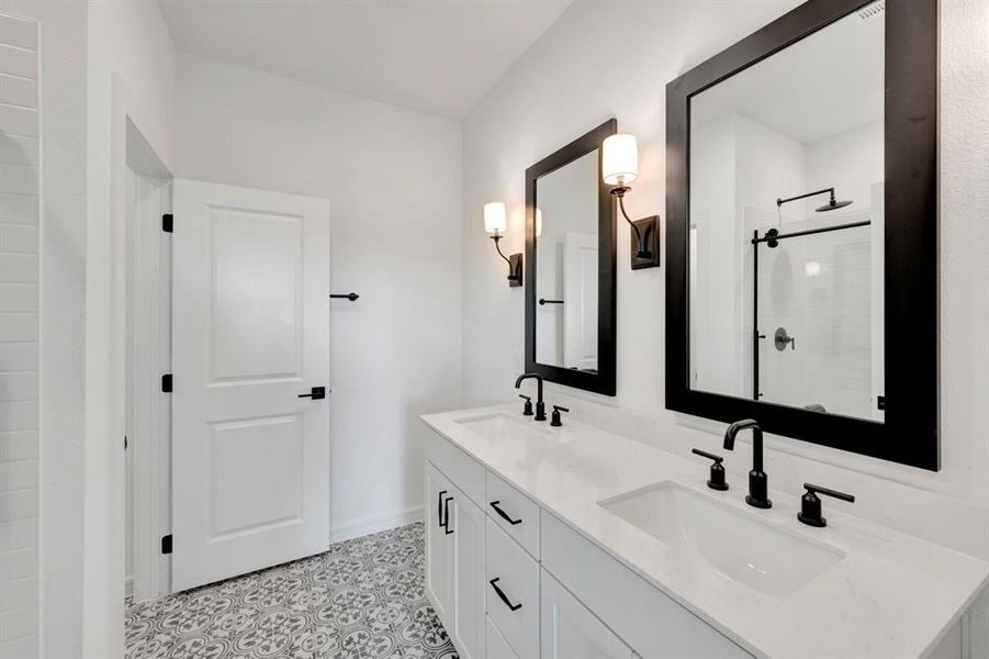 Furnished interior view inside a new home in Aspire at Noble Ridge, Howe (Image 13).