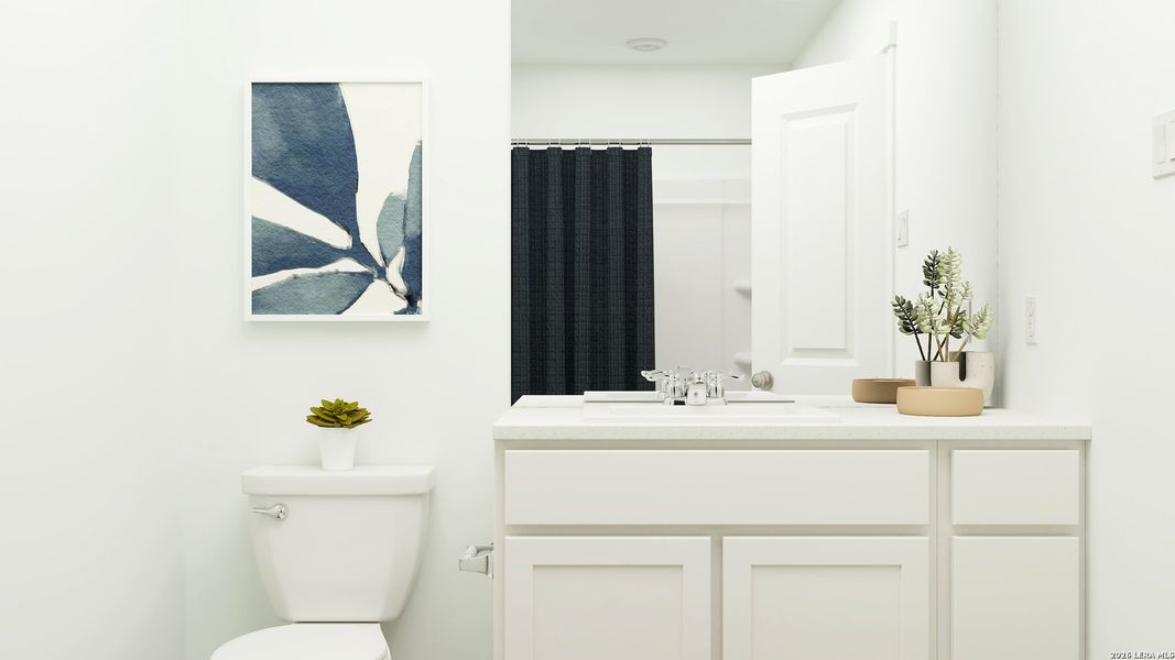 Furnished interior view inside a new home in Tres Laurels, San Antonio (Image 29).