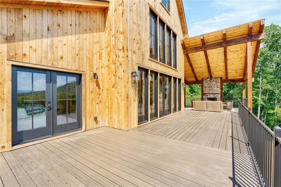 Exterior details and patio area of a home in , Ellijay (Image 29).