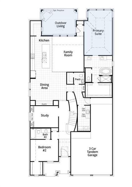 2D floor plan layout of this home in , Prosper, TX (Image 5).
