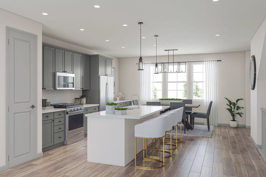 Representative furnished interior of a home built from the M by Tri Pointe Homes in Candelas Townhomes, Arvada (Image 32).
