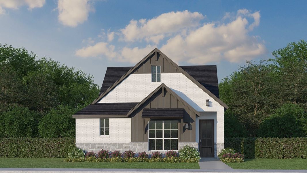 Plan 1452 Elevation H w/ Stone
