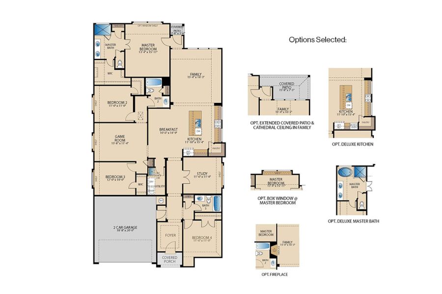 2D floor plan layout of this home in Sutton Fields, Celina, TX (Image 1). 2D floor plan layout of this home in Sutton Fields, Celina, TX (Image 1).