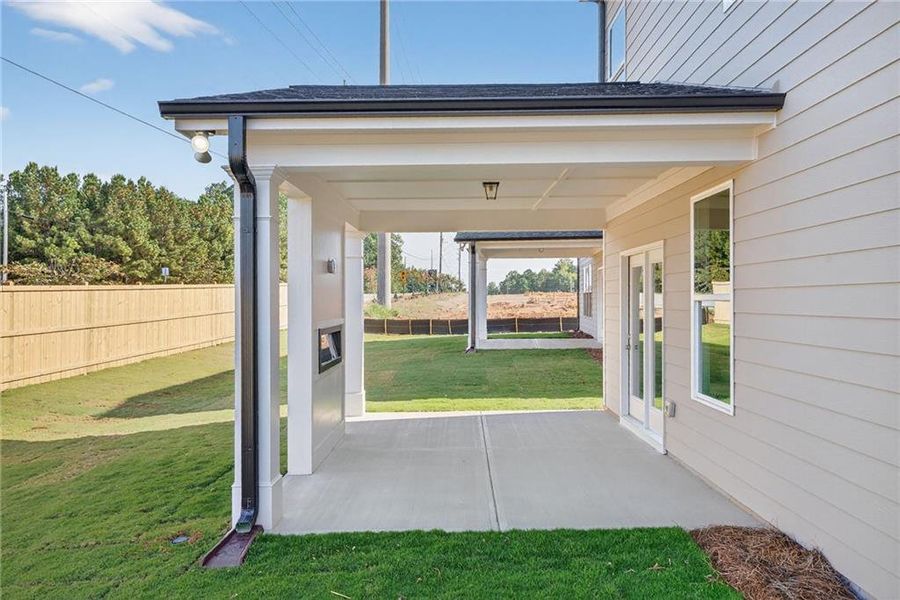 Exterior details and patio area of a home in , Buford (Image 2).