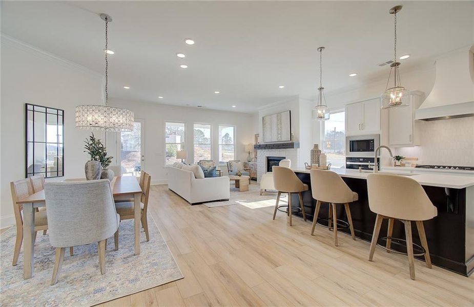Furnished interior view inside a new home in Courtyards at Traditions, Cumming (Image 39).