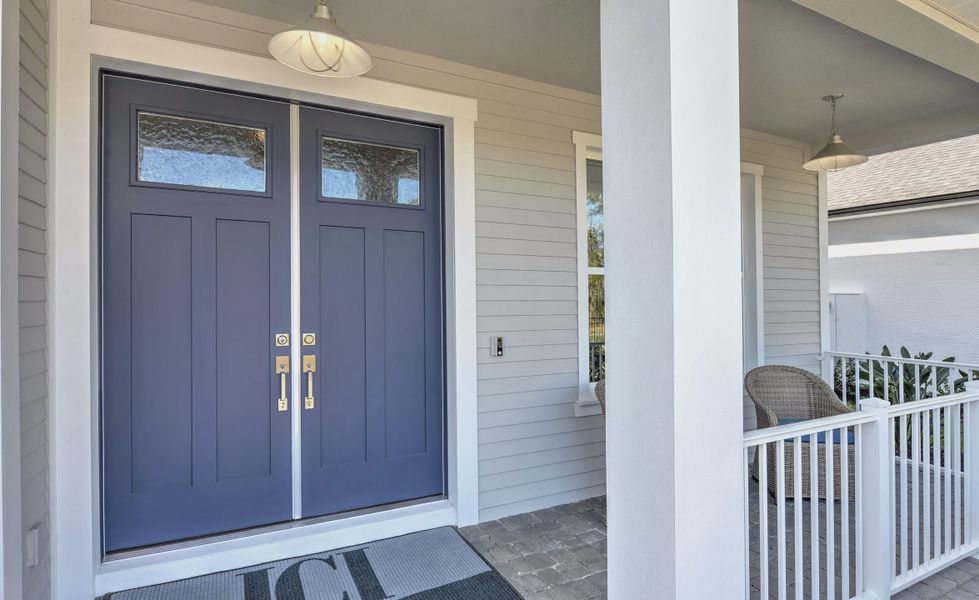 Exterior details and patio area of a home in Woodhaven, Port Orange (Image 2). Exterior details and patio area of a home in Woodhaven, Port Orange (Image 2).