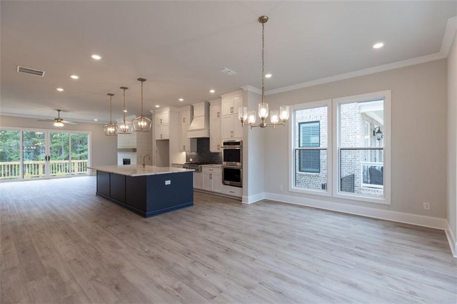 Furnished interior view inside a new home in Brackley Single Family, Cumming (Image 10).
