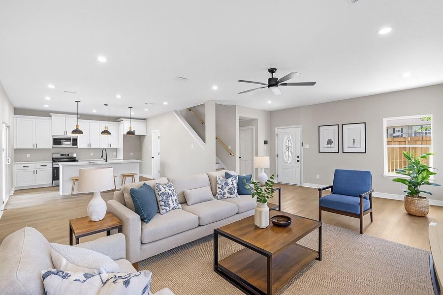 Huge Open Concept Floor Plan Virtually Staged