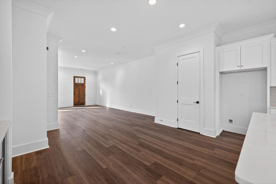 Spacious, unfurnished interior of a new home in Skyview On Broad, Sugar Hill (Image 39). Spacious, unfurnished interior of a new home in Skyview On Broad, Sugar Hill (Image 39).