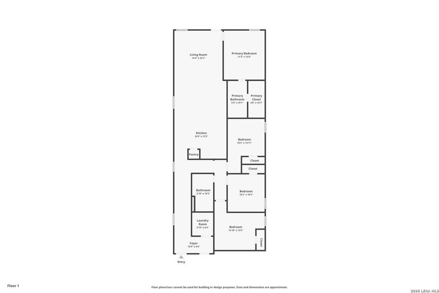 2D floor plan layout of this home in Spring Grove, St. Hedwig, TX (Image 3).