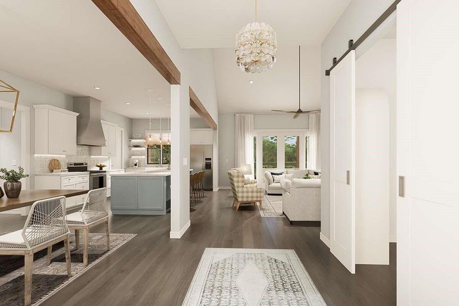Furnished interior view inside a new home in , Washington (Image 12).