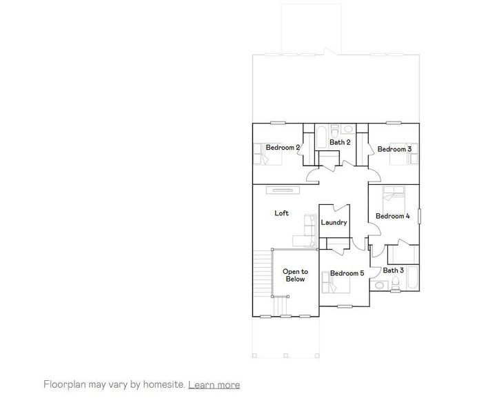 2D floor plan layout of this home in Heron's Walk at Summers Corner: Carolina Collection, Summerville, SC (Image 3).