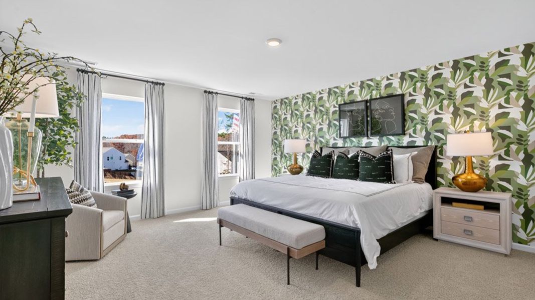 Representative furnished interior of a home built from the Penwell by D.R. Horton in Mangum Farms, Stem (Image 12).