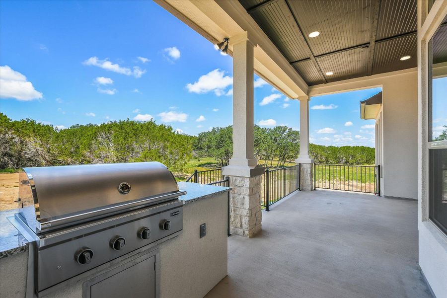Exterior details and patio area of a home in ClearWater Ranch, Liberty Hill (Image 3). Exterior details and patio area of a home in ClearWater Ranch, Liberty Hill (Image 3).