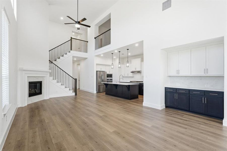 Furnished interior view inside a new home in Sandbrock Ranch, Aubrey (Image 5). Furnished interior view inside a new home in Sandbrock Ranch, Aubrey (Image 5).