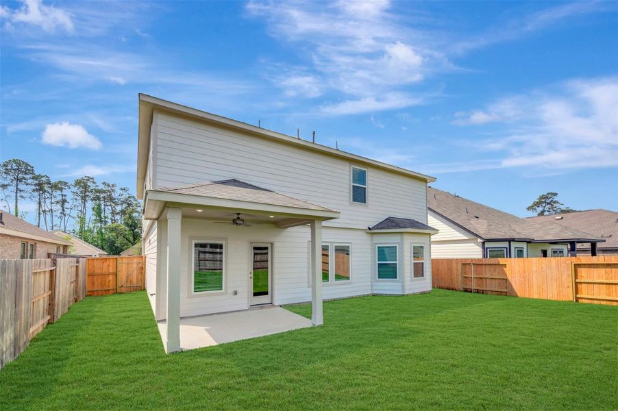Exterior details and patio area of a home in Moran Ranch, Willis (Image 22).
