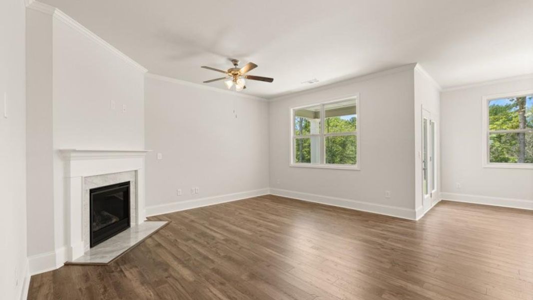 Spacious, unfurnished interior of a new home in Hamptons at Riverwood North, Dallas (Image 26).