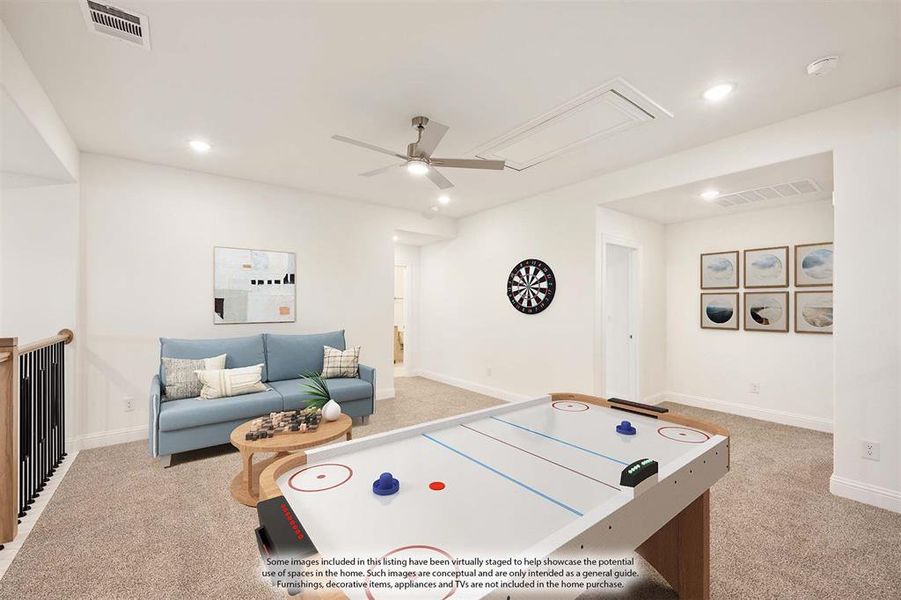 Furnished interior view inside a new home in Painted Tree Woodland District 50, McKinney (Image 13).