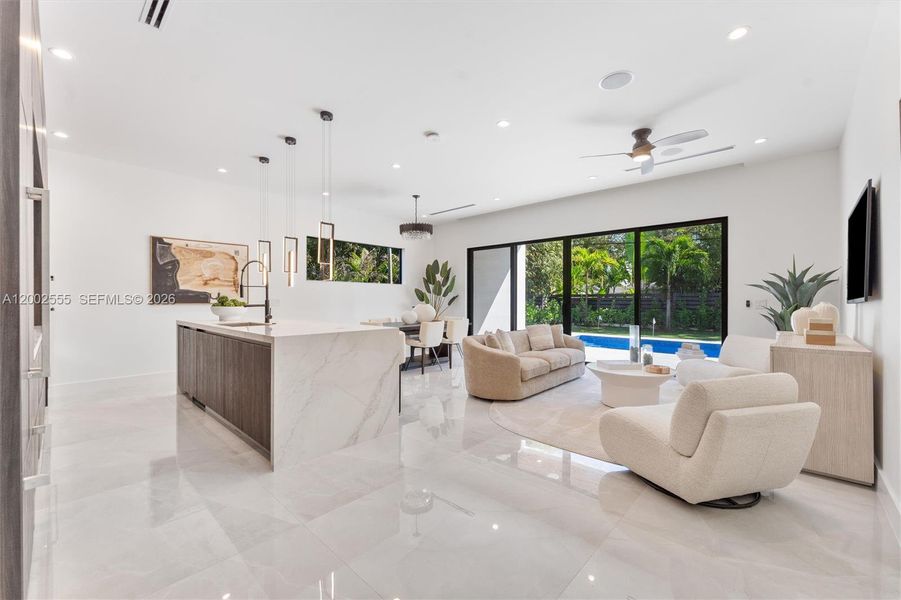 Furnished interior view inside a new home in , Fort Lauderdale (Image 25).