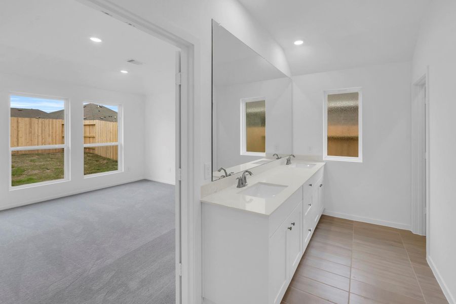 Furnished interior view inside a new home in Windrose Green: Bristol Collection, Angleton (Image 5).