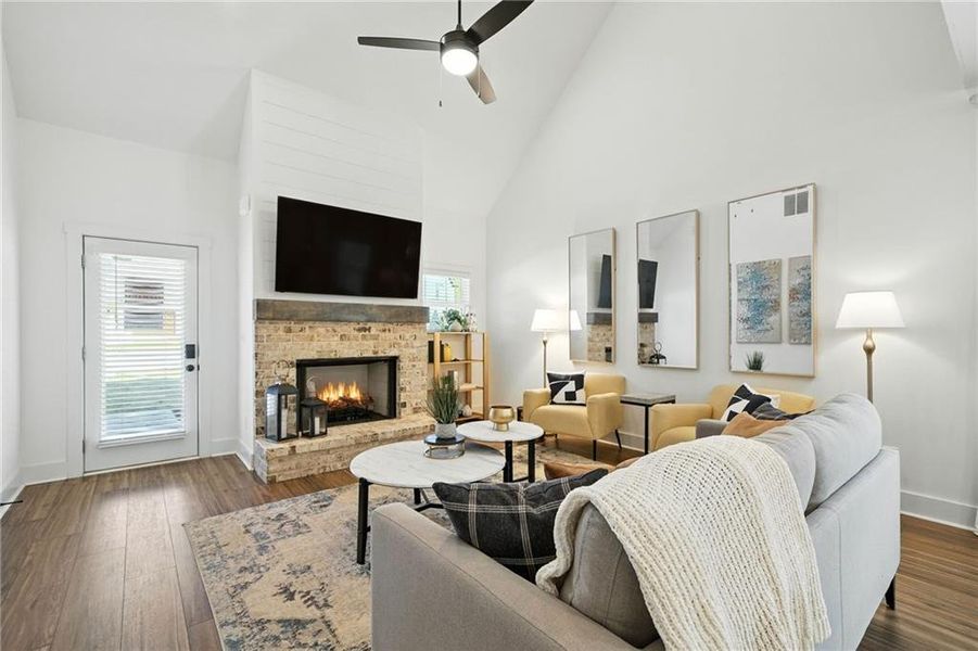 Furnished interior view inside a new home in , Cartersville (Image 7).