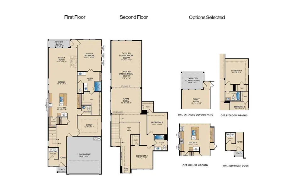 2D floor plan layout of this home in Elevon, Lavon, TX (Image 2). 2D floor plan layout of this home in Elevon, Lavon, TX (Image 2).