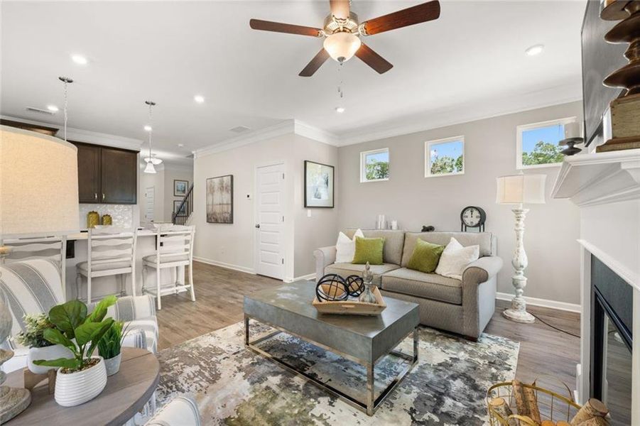 Furnished interior view inside a new home in Varnell Preserve, Dalton (Image 9).