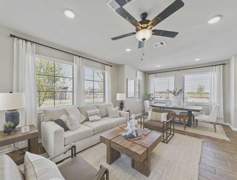 Representative furnished interior of a home built from the Riverdale by Chesmar Homes in Sienna Courtyard, Missouri City (Image 3).
