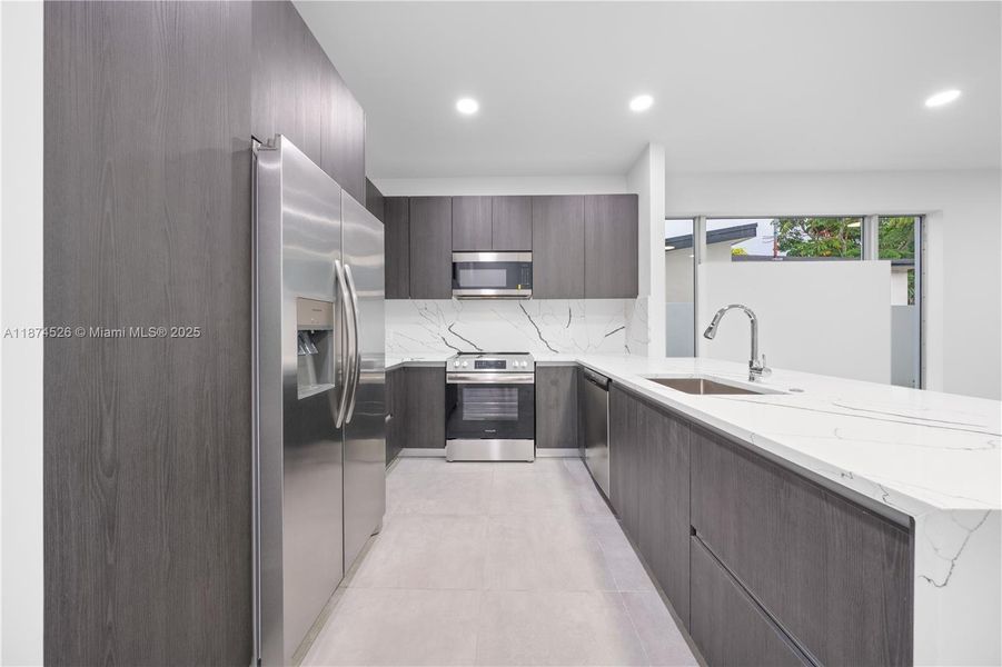 Furnished interior view inside a new home in , Miami (Image 18).