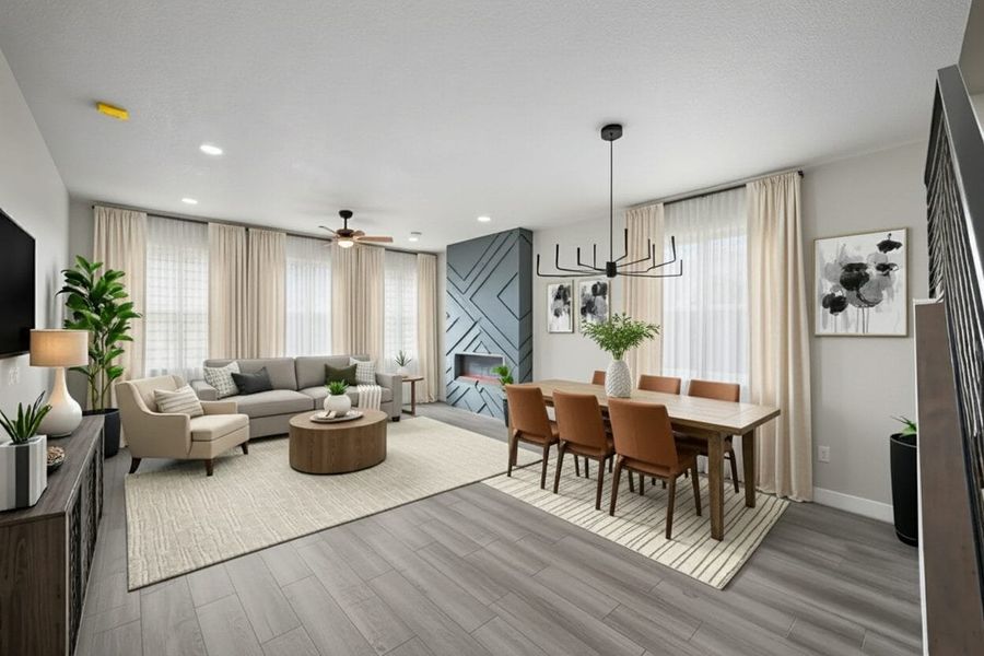 Furnished interior view inside a new home in Pony Park, Colorado Springs (Image 13). Furnished interior view inside a new home in Pony Park, Colorado Springs (Image 13).