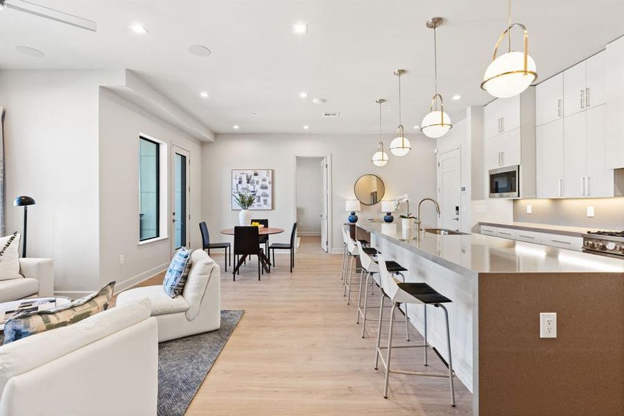 Furnished interior view inside a new home in , Dallas (Image 12).