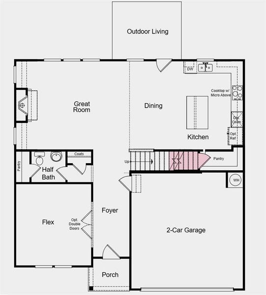 2D floor plan layout of this home in Bennett Farm, Loganville, GA (Image 5). 2D floor plan layout of this home in Bennett Farm, Loganville, GA (Image 5).
