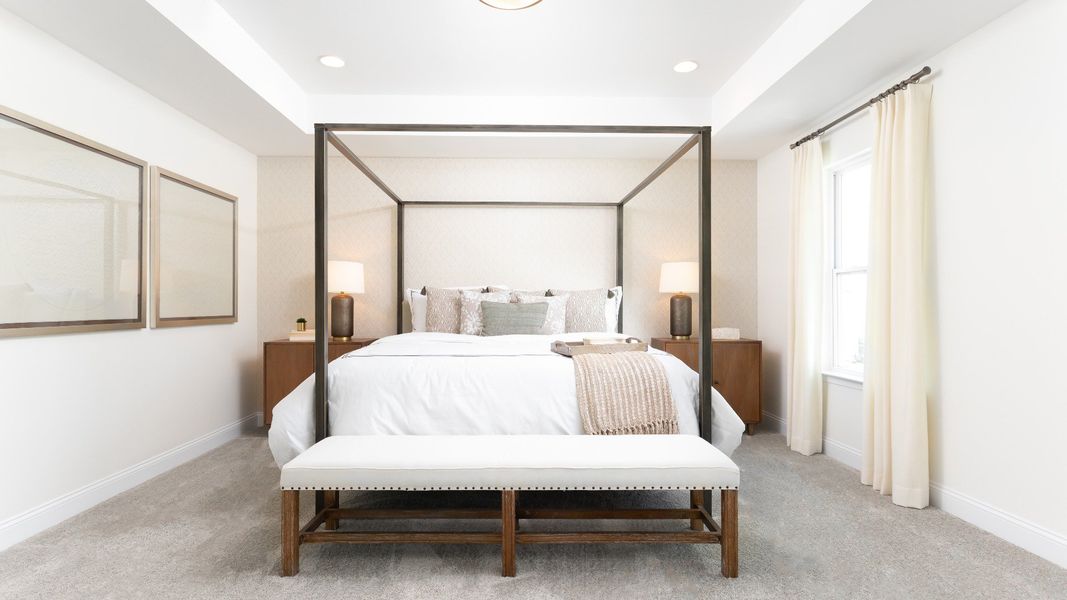 Representative furnished interior of a home built from the Drayton by DRB Homes in Farms at Bellingham, Mooresville (Image 18).