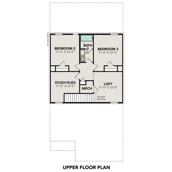 2D floor plan layout of this home in Liberty Estates, Cleveland, TX (Image 4).