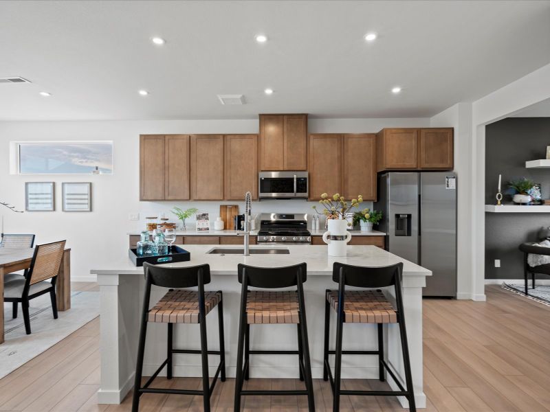 Furnished interior view inside a new home in Parkside at Victory Ridge, Colorado Springs (Image 10).