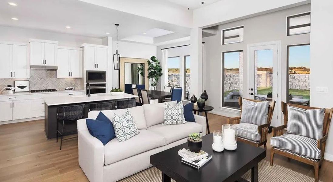 Furnished interior view inside a new home in 6 Creeks, Kyle (Image 6).