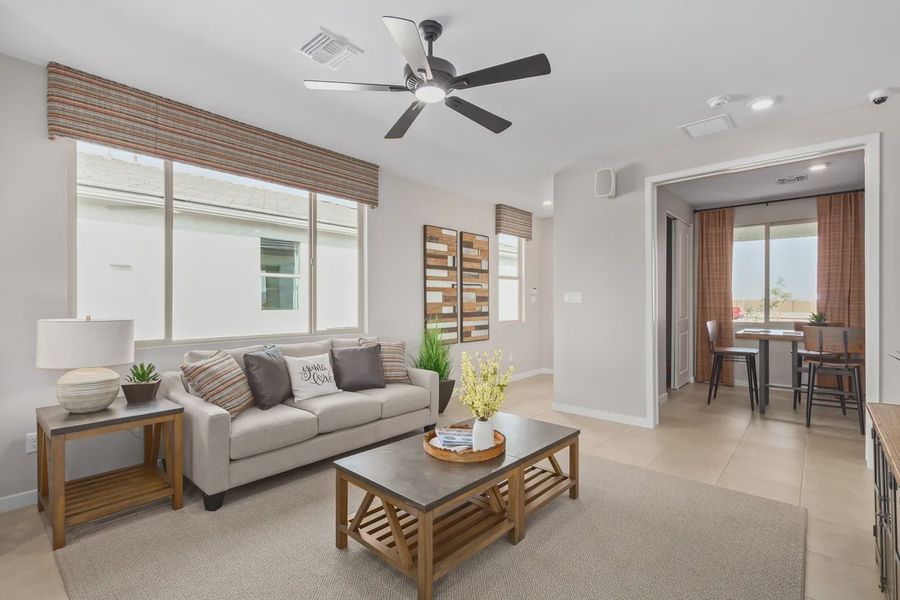 Representative furnished interior of a home built from the 1257 by Elliott Homes in Camilo at Santana, Yuma (Image 8).
