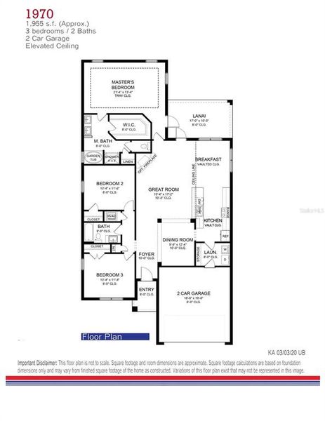 2D floor plan layout of this home in Ocala Crossings South, Ocala, FL (Image 3). 2D floor plan layout of this home in Ocala Crossings South, Ocala, FL (Image 3).