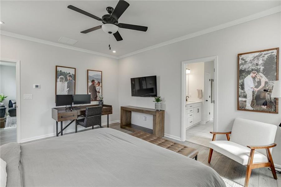 Furnished interior view inside a new home in Tiberon Woods, Cumming (Image 40). Furnished interior view inside a new home in Tiberon Woods, Cumming (Image 40).