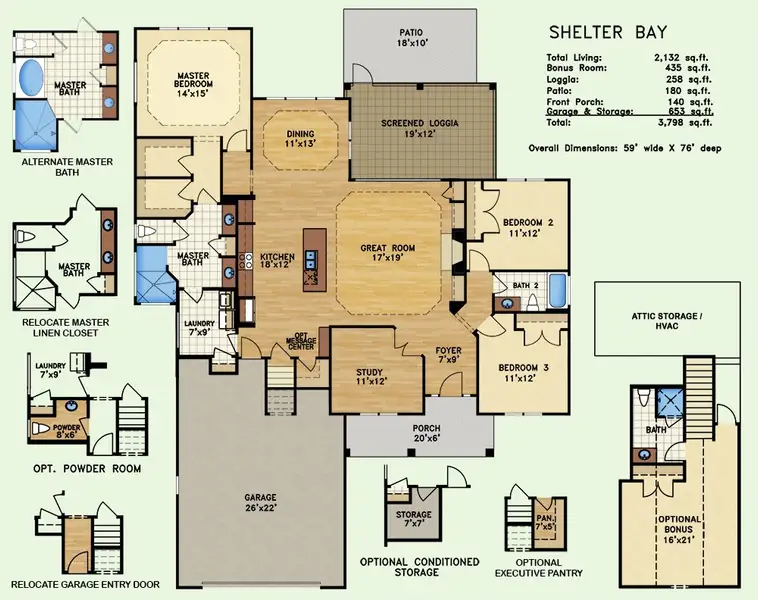 Shelter Bay, Floor Plan