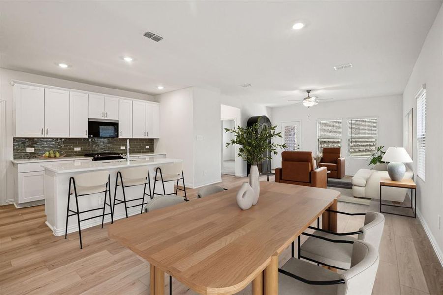 Furnished interior view inside a new home in Southridge - Spring Series, McKinney (Image 12). Furnished interior view inside a new home in Southridge - Spring Series, McKinney (Image 12).